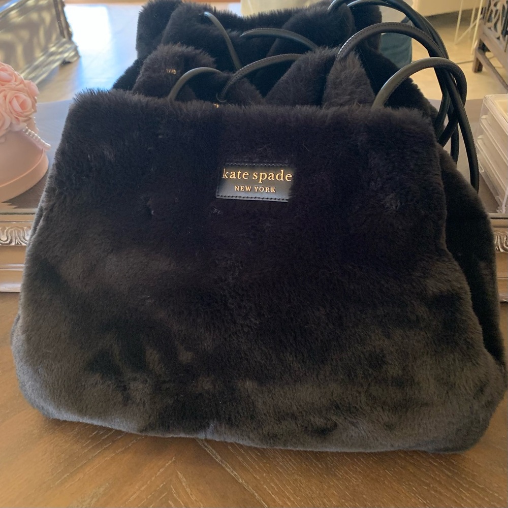 Kate Spade faux fur tote bag
